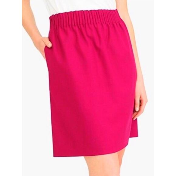 J. CREW Mini Skirt Sidewalk City Begonia Bright Pink Linen Pockets sz 4 Spring - Picture 10 of 11